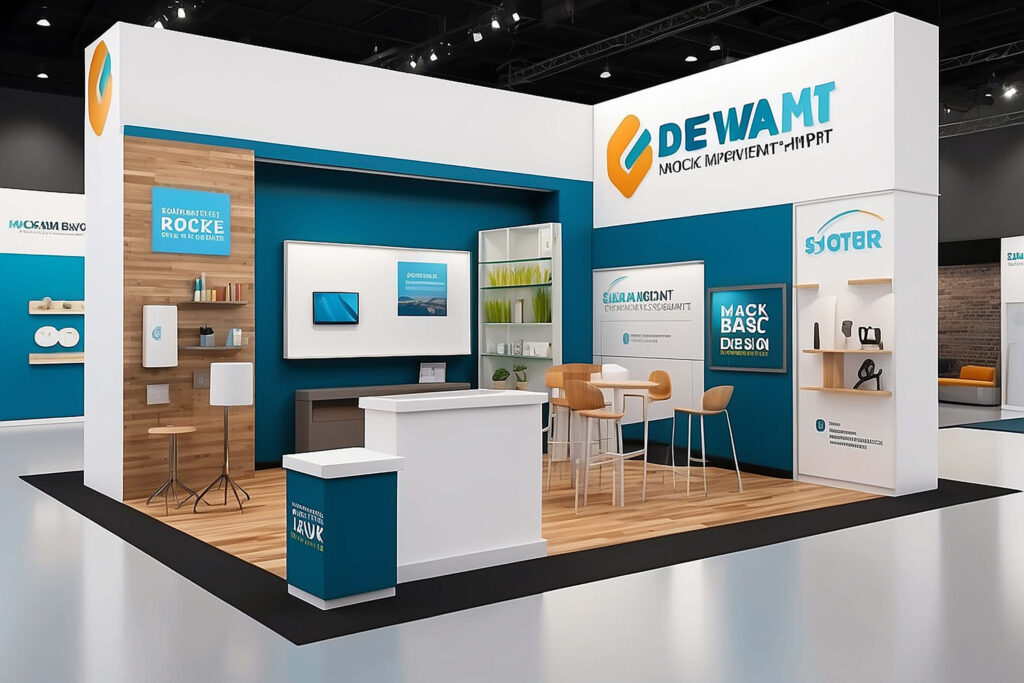 home improvement expo branding display place logo booth designs interactive displays product demos (1)